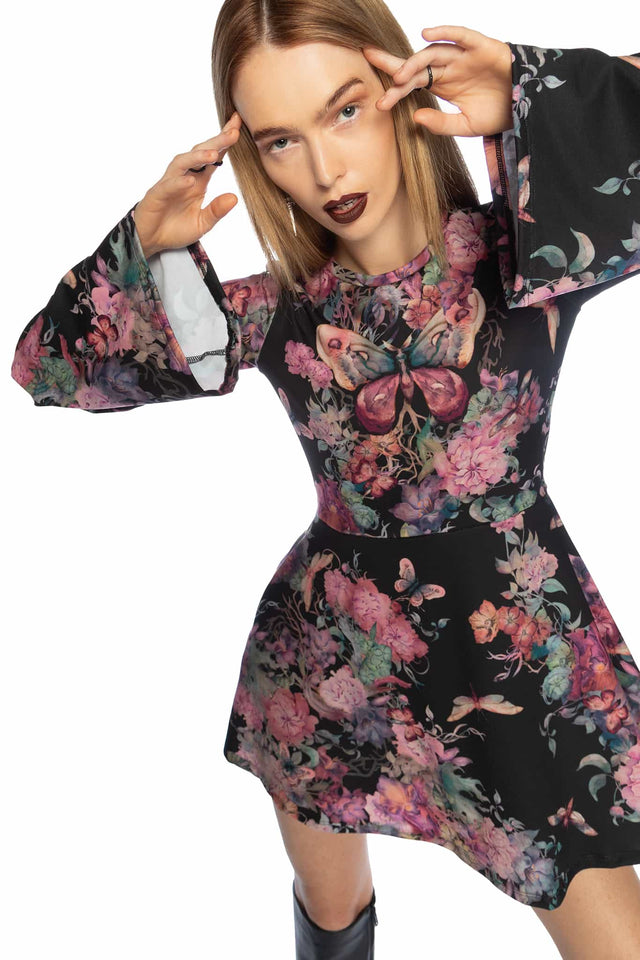Bombyx Mori Bell Sleeve Dress