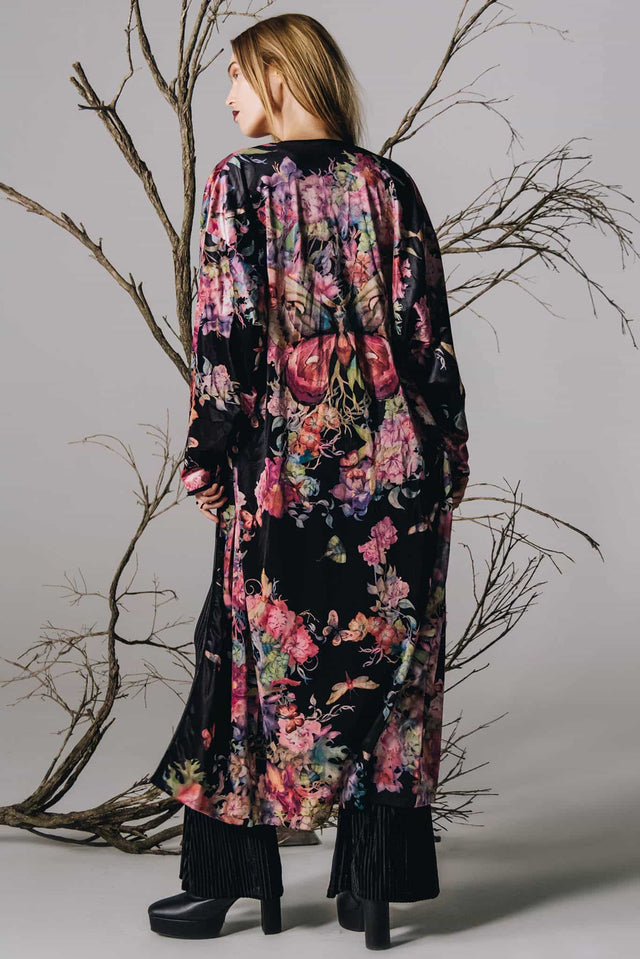 Bombyx Mori Midaxi Velvet Kimono