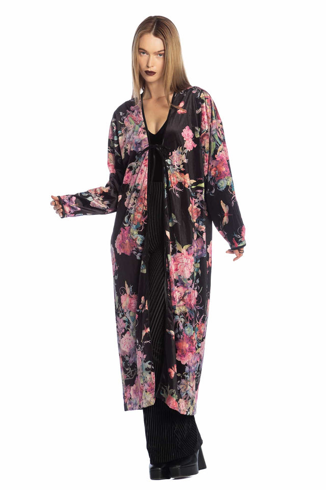 Bombyx Mori Midaxi Velvet Kimono