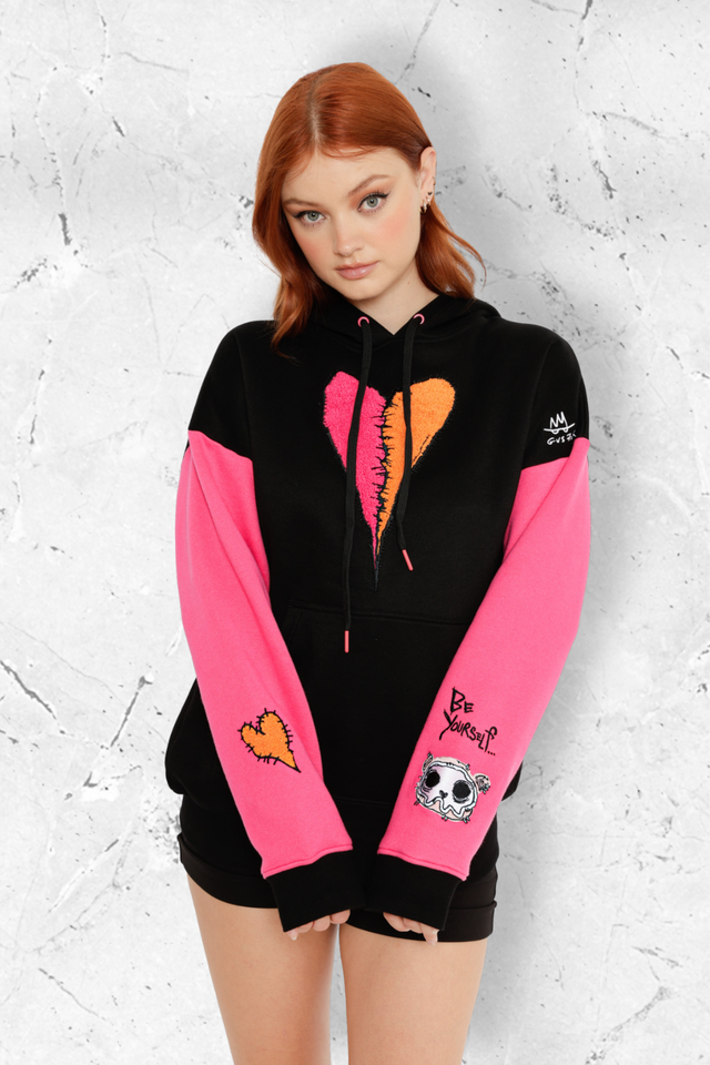 Broken Heart Kangaroo Pocket Hoodie - Limited – BlackMilk Clothing Broken Heart Kangaroo Pocket Hoodie - Limited – BlackMilk Clothing