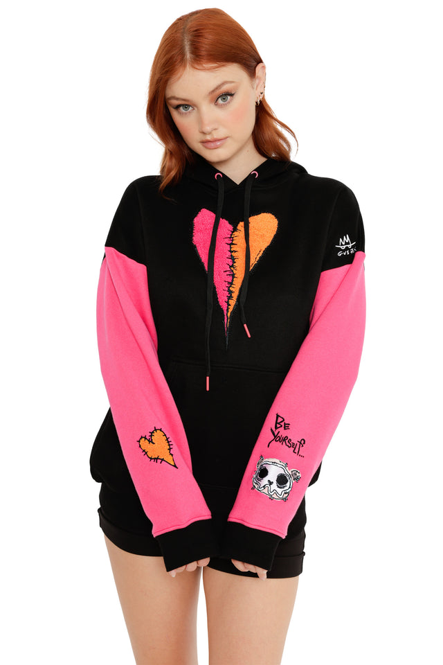 Broken Heart Kangaroo Pocket Hoodie