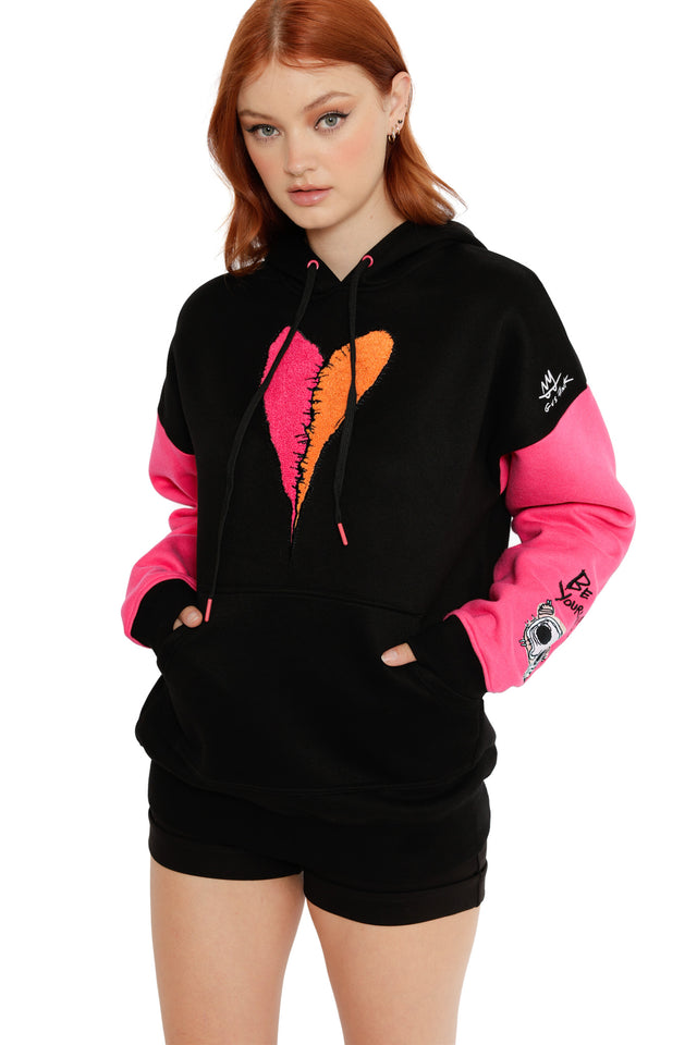 Broken Heart Kangaroo Pocket Hoodie