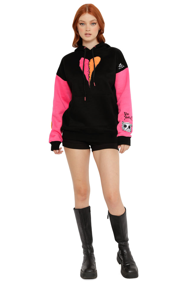 Broken Heart Kangaroo Pocket Hoodie