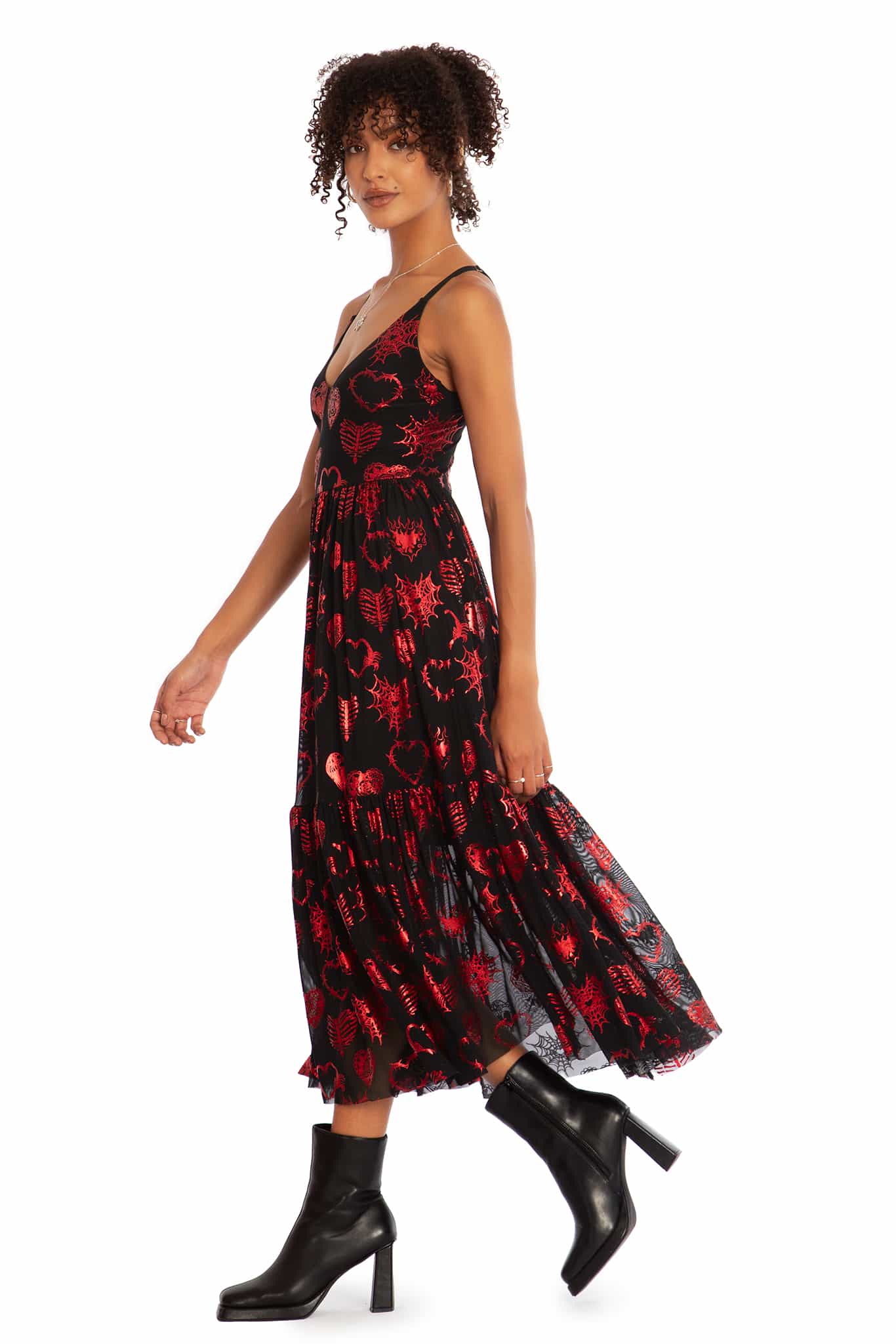 Broken Hearts Sheer Midaxi Dress - Limited – BlackMilk Clothing