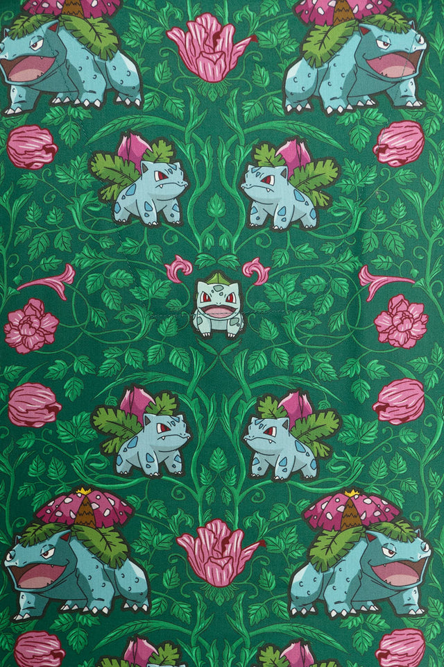 Bulbasaur Evolution Soft Button Up Sleep Shirt Swatch 