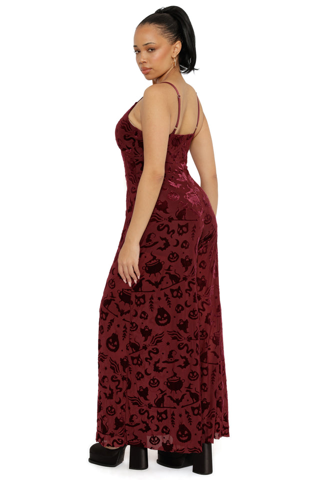Burned Velvet Witch Palazzo Jumpsuit