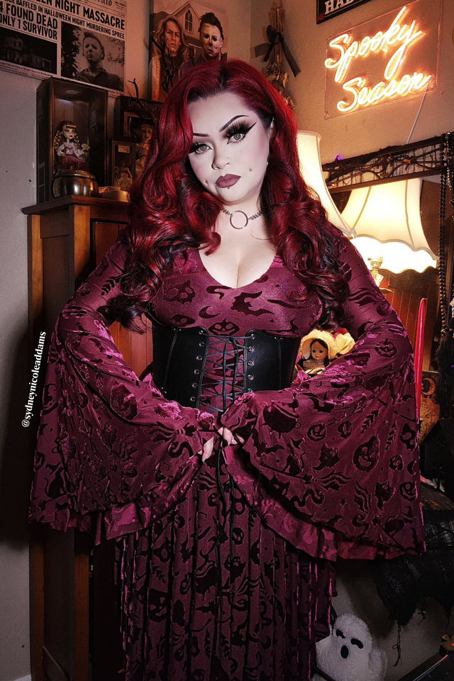 Burned Velvet Witch Handkerchief Skirt