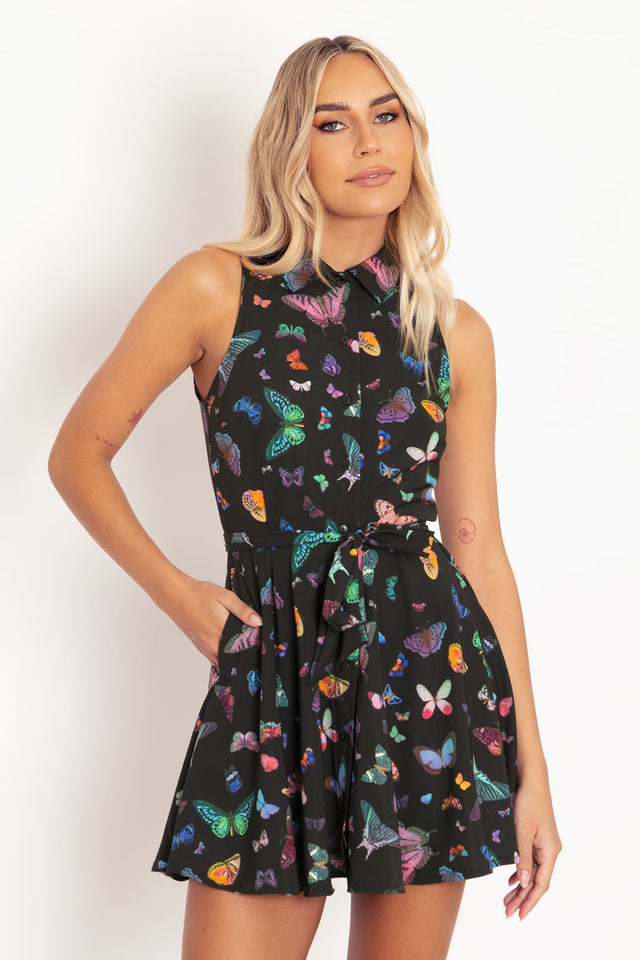 Butterflies Fluttering By Business Time Skater Dress