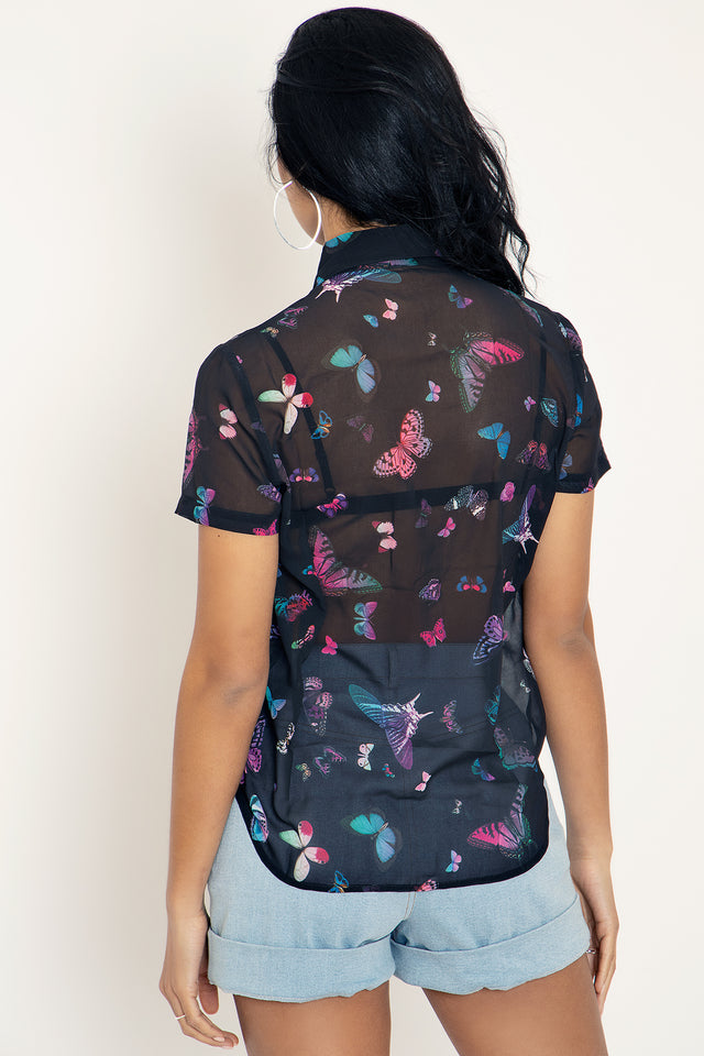 Butterflies Fluttering By Cute As A Button Shirt