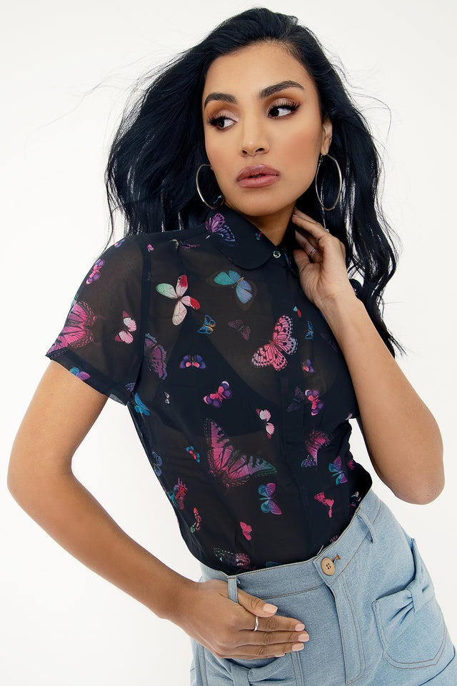 Butterflies Fluttering By Cute As A Button Shirt