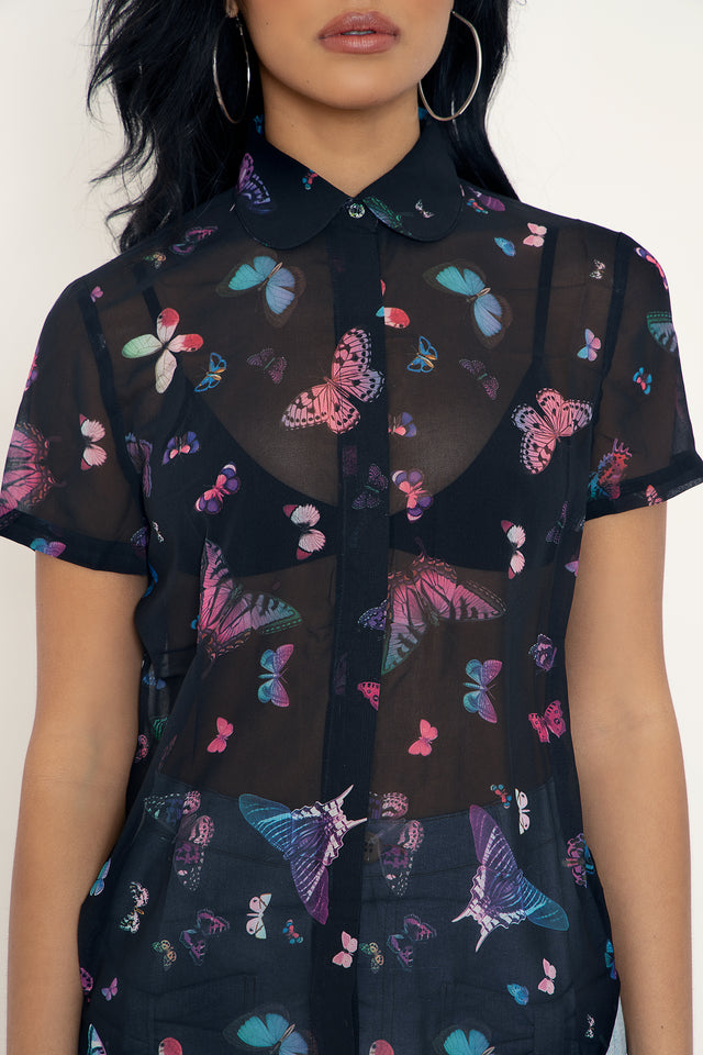 Butterflies Fluttering By Cute As A Button Shirt