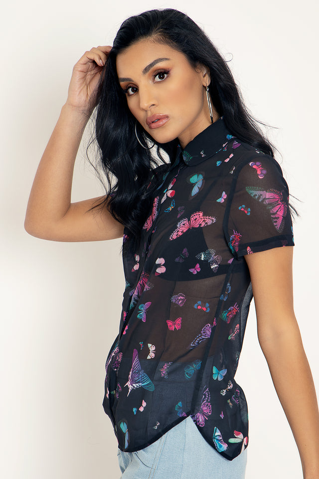 Butterflies Fluttering By Cute As A Button Shirt