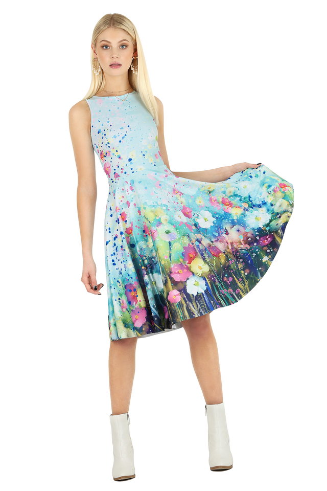 Dreaming In Watercolours Princess Midi Dress