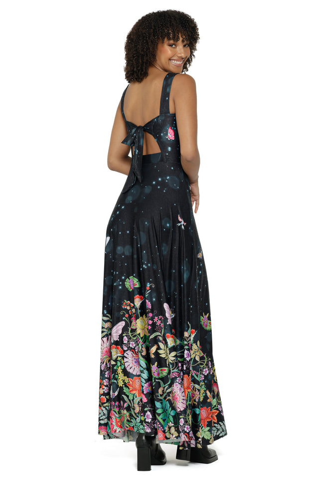 Butterfly Garden Bow Back Maxi Dress BlackMilk Clothing Butterfly Garden Bow Back Maxi Dress BlackMilk Clothing