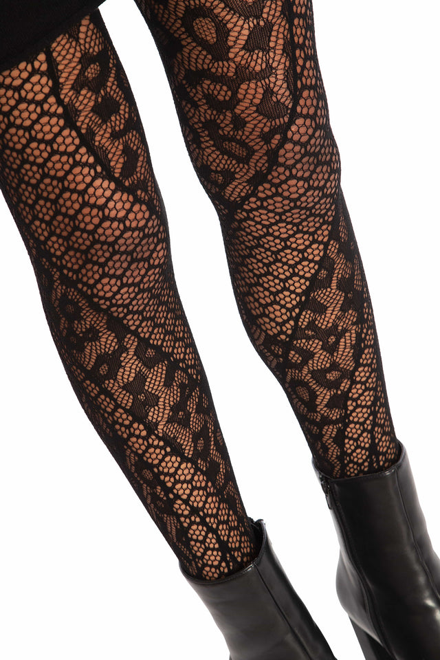 Caged Leopard Hosiery