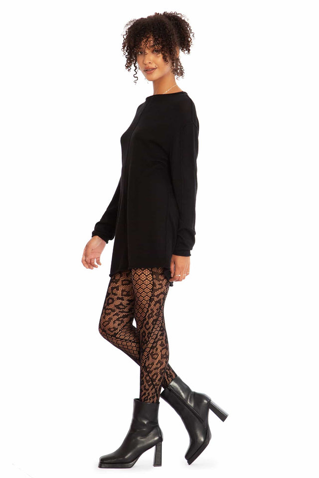 Caged Leopard Hosiery