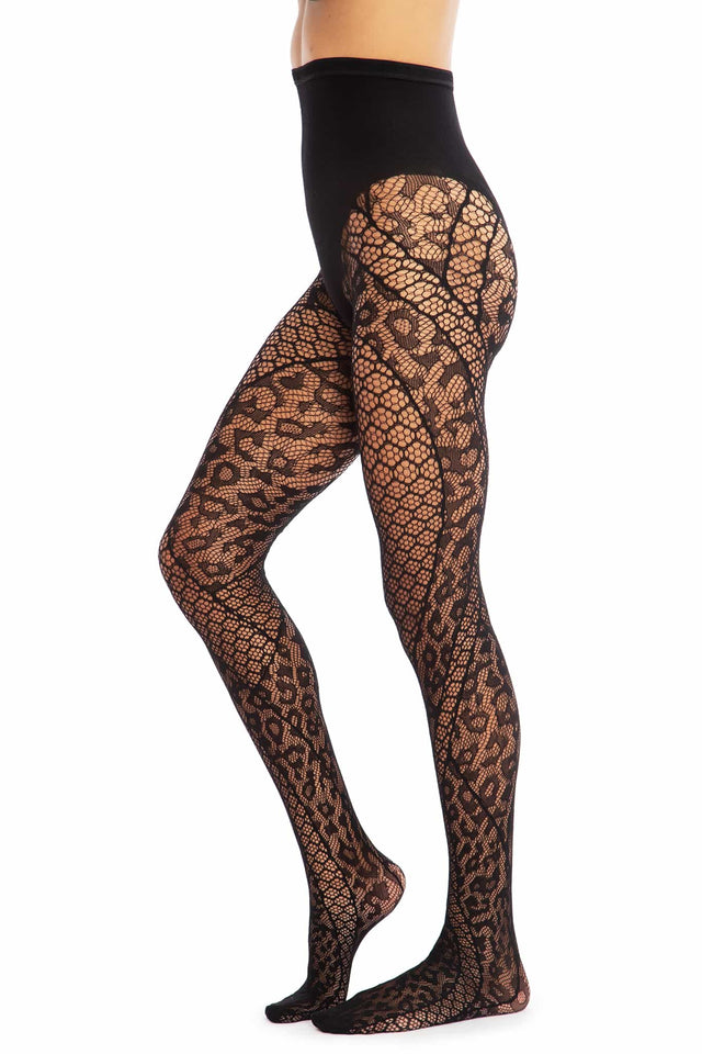 Caged Leopard Hosiery