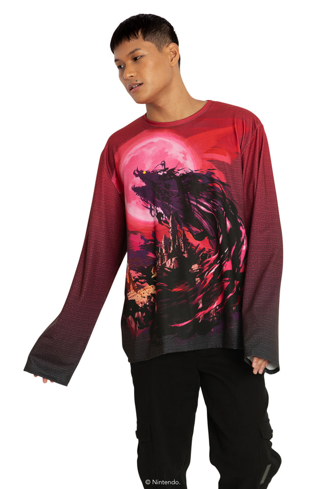 Calamity Ganon Long Sleeve Oversized Boyfriend Tee Front