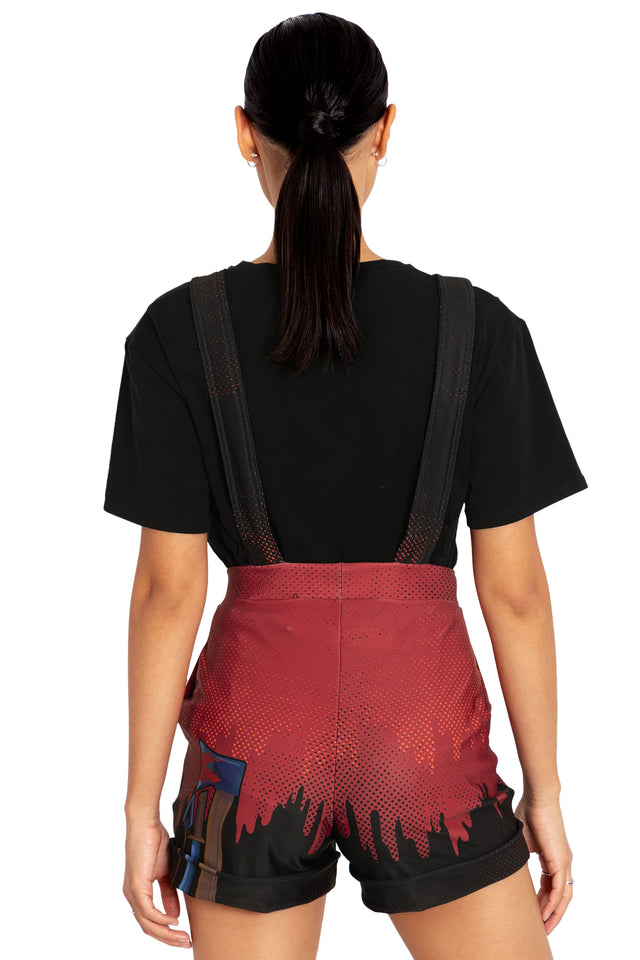 BlackMilk Clothing x Warner Brothers Friday 13th - Camp Blood Short Overalls - Warner Bros. Merchandise - Collaboration apparel - Licenced.