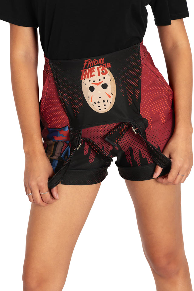 BlackMilk Clothing - Camp Blood Short Overalls
