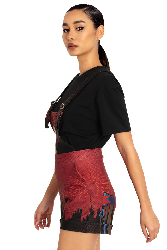 BlackMilk Clothing x Warner Brothers Friday 13th - Camp Blood Short Overalls - Warner Bros. Merchandise - Collaboration apparel - Licenced.