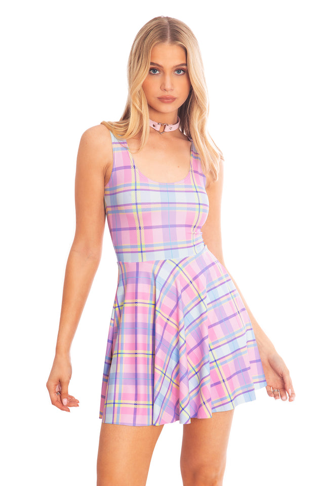 Tartan Candy Scoop Skater Dress