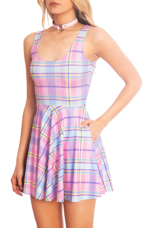 Tartan Candy Scoop Skater Dress