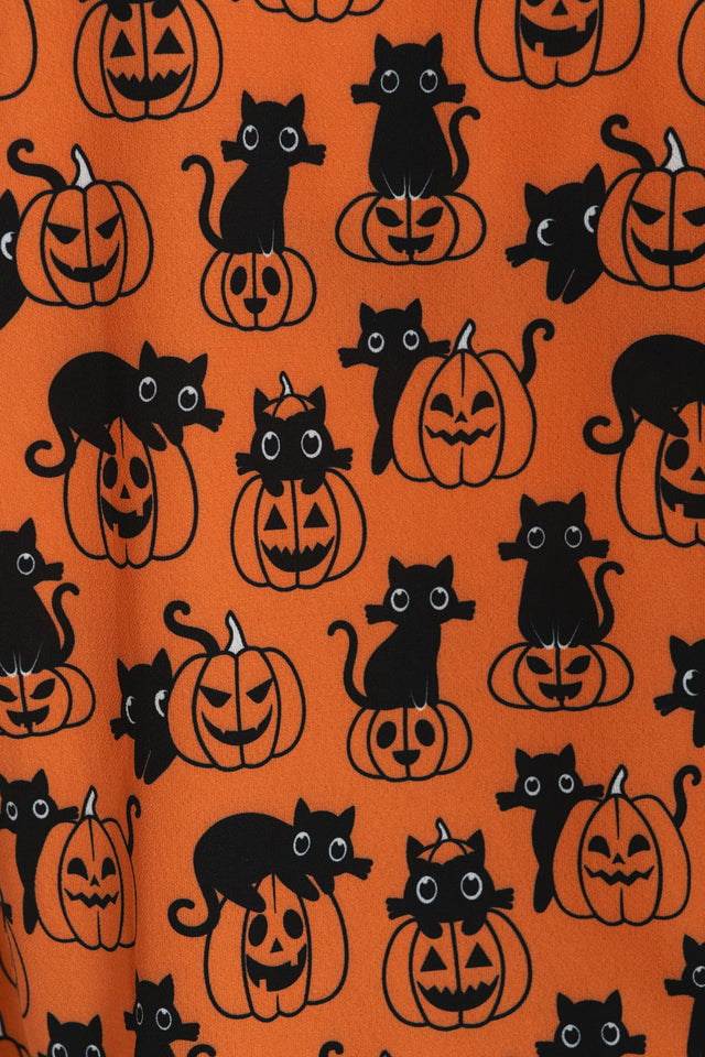 BlackMilk Clothing - Cat O Lantern Cute As A Button Shirt