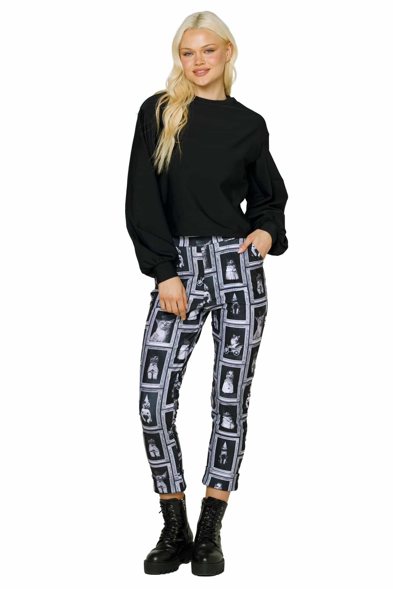 Cat Tales Cuffed Pants - Limited – BlackMilk Clothing