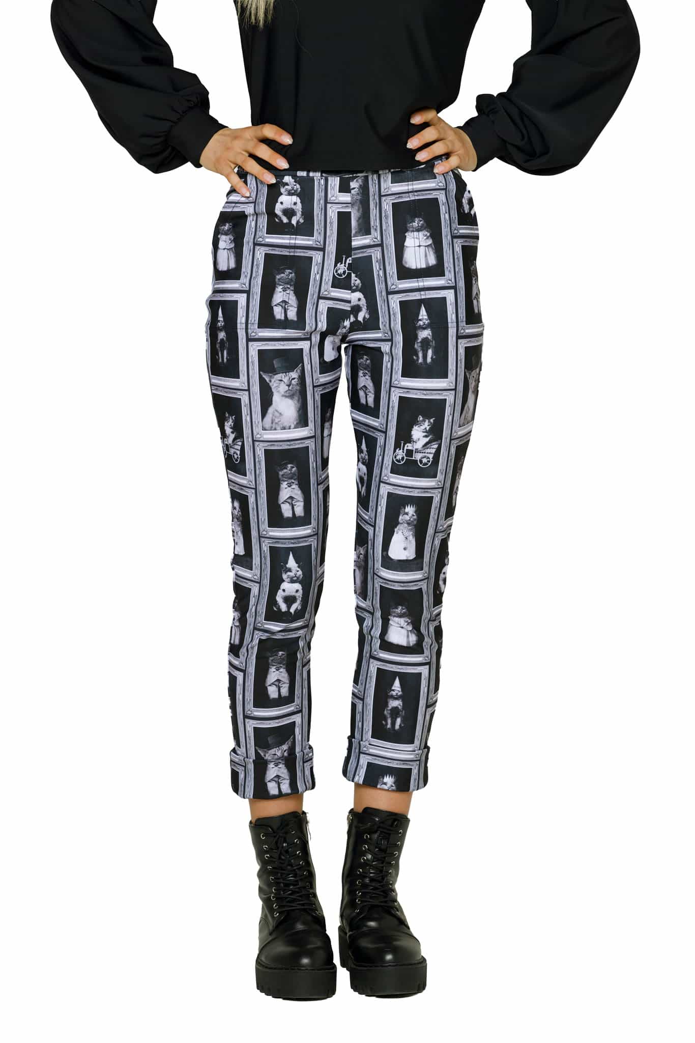 Cat Tales Cuffed Pants - Limited – BlackMilk Clothing