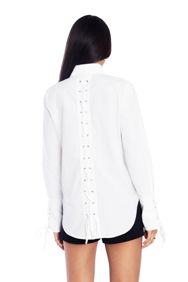 Ceremony Lace Up Back Shirt Back