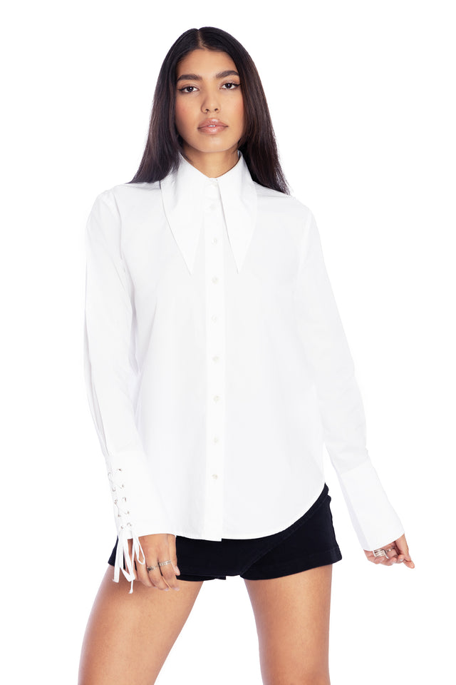 Ceremony Lace Up Back Shirt Front 