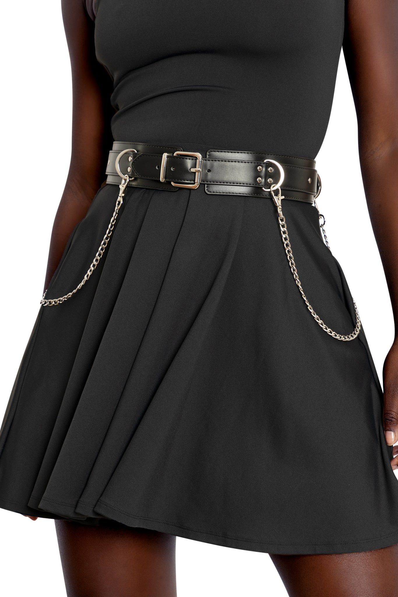 black chain belt