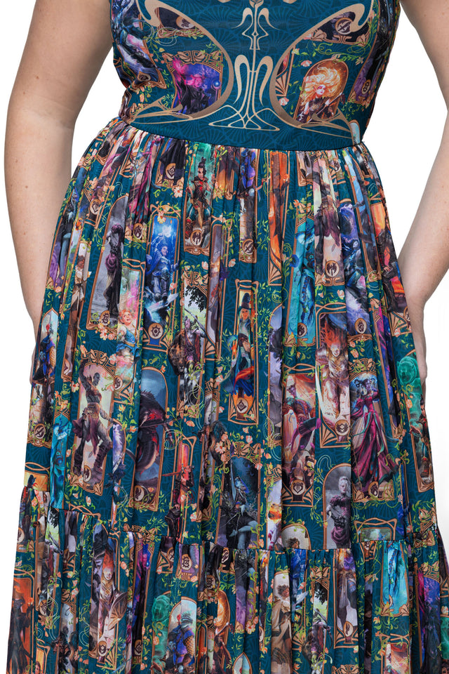 Class Art Scoop Sheer Midaxi Dress