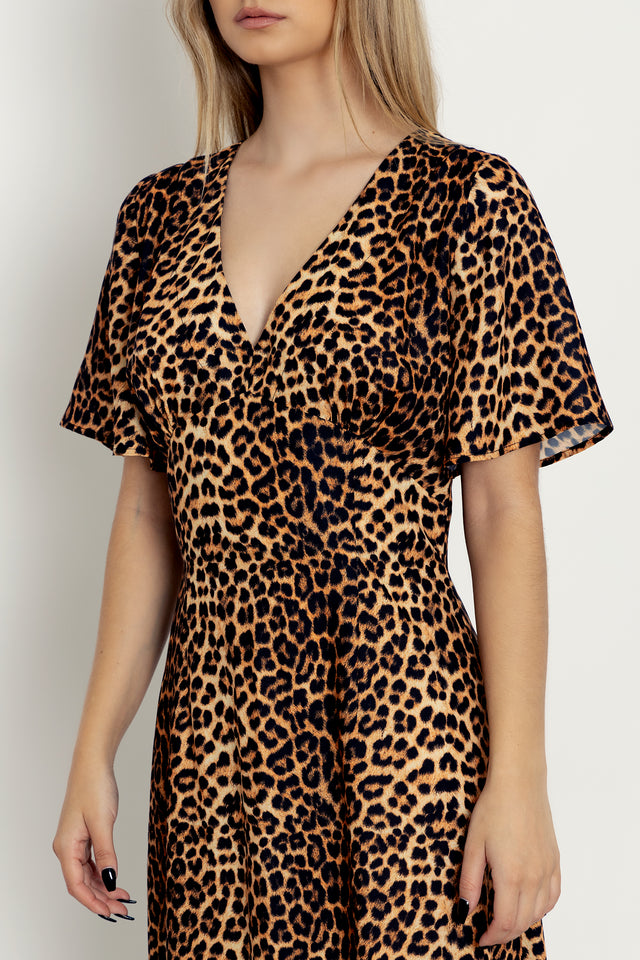 Claws Out Short Sleeve Maxi Dress