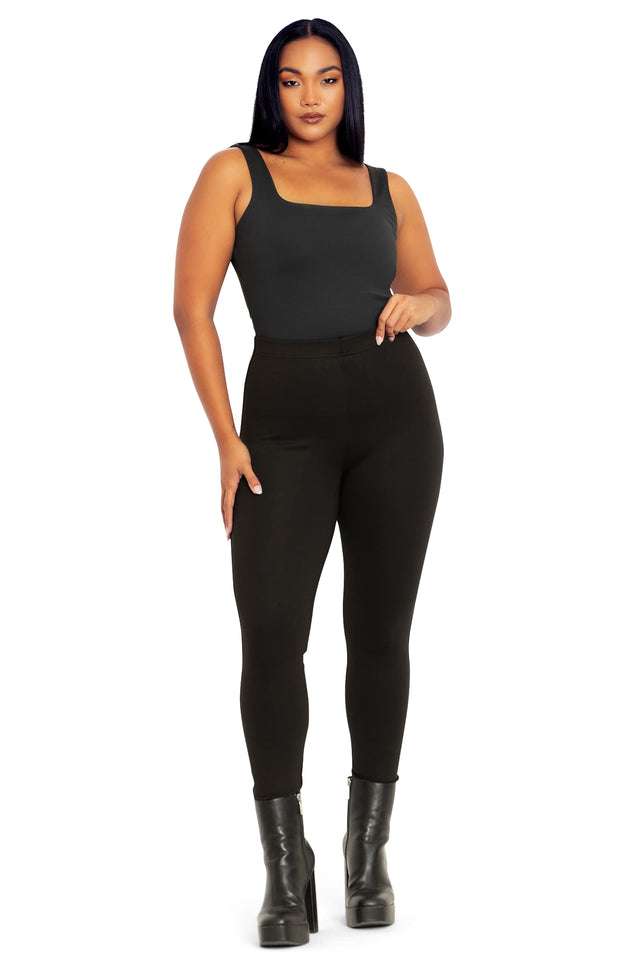 Cosy High Waisted Pocket Leggings front