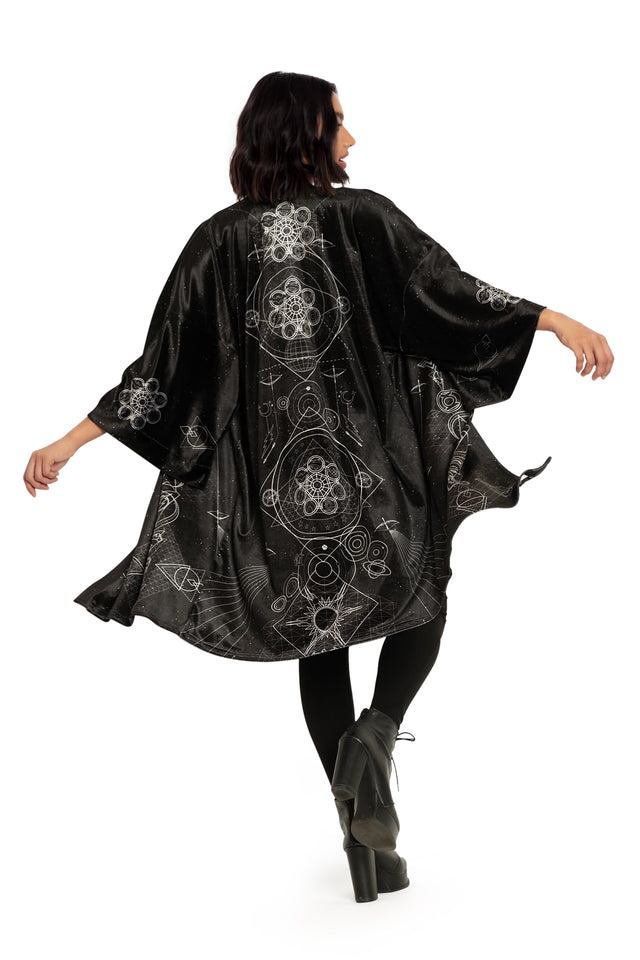 BlackMilk Clothing x Warner Brothers DC - DC Ometry Velvet Robe - Warner Bros. Merchandise - Collaboration apparel - Licenced.