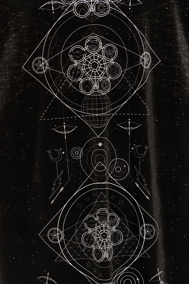 BlackMilk Clothing x Warner Brothers DC - DC Ometry Velvet Robe - Warner Bros. Merchandise - Collaboration apparel - Licenced.
