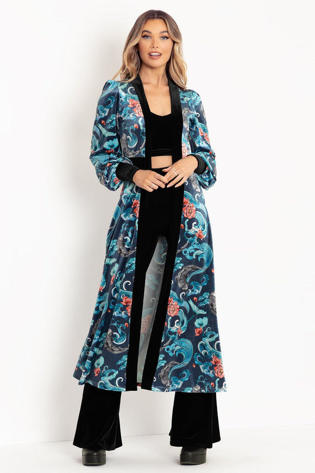 Koi Waters Velvet Maxi Jacket