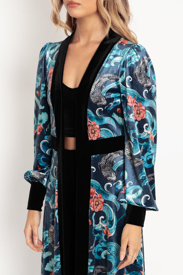 Koi Waters Velvet Maxi Jacket