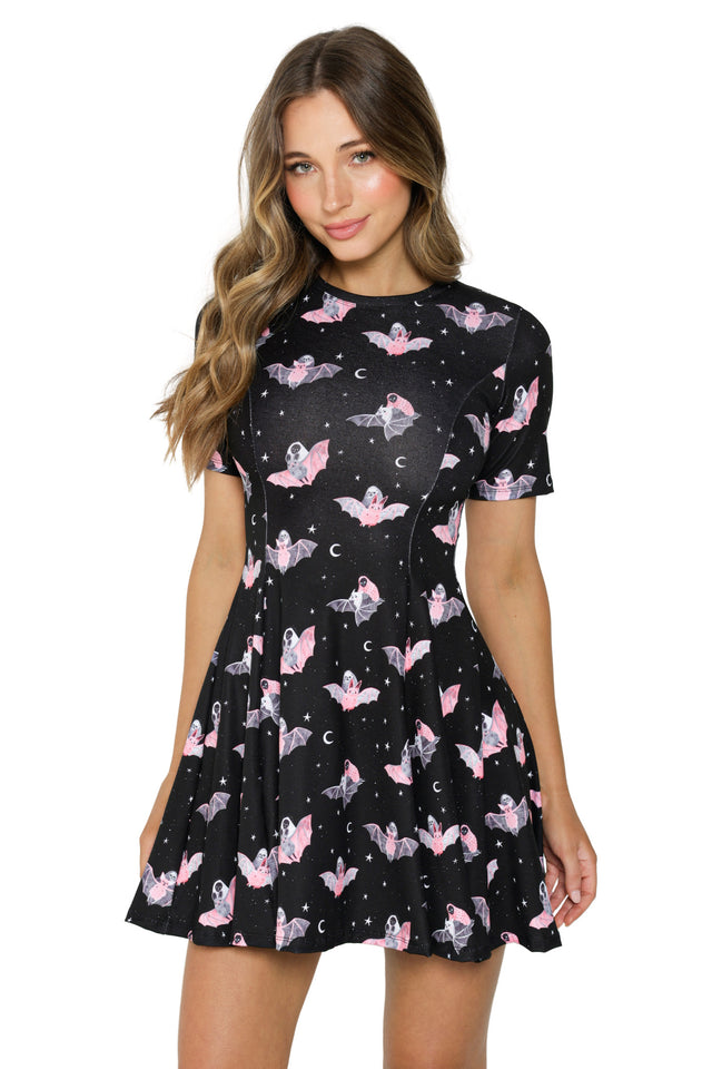 Death Riding Bats Evil Tee Dress
