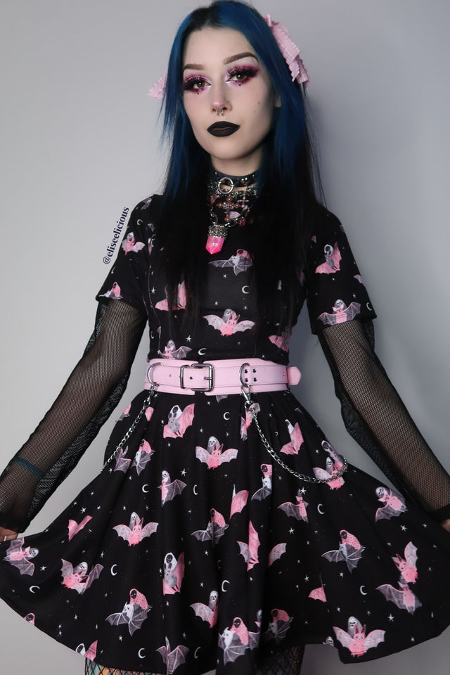 Death Riding Bats Evil Tee Dress