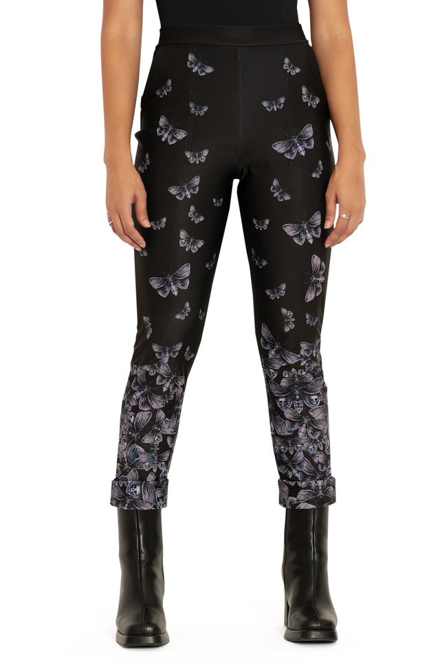 BlackMilk Clothing - Death's Head Hawkmoth Cuffed Pants