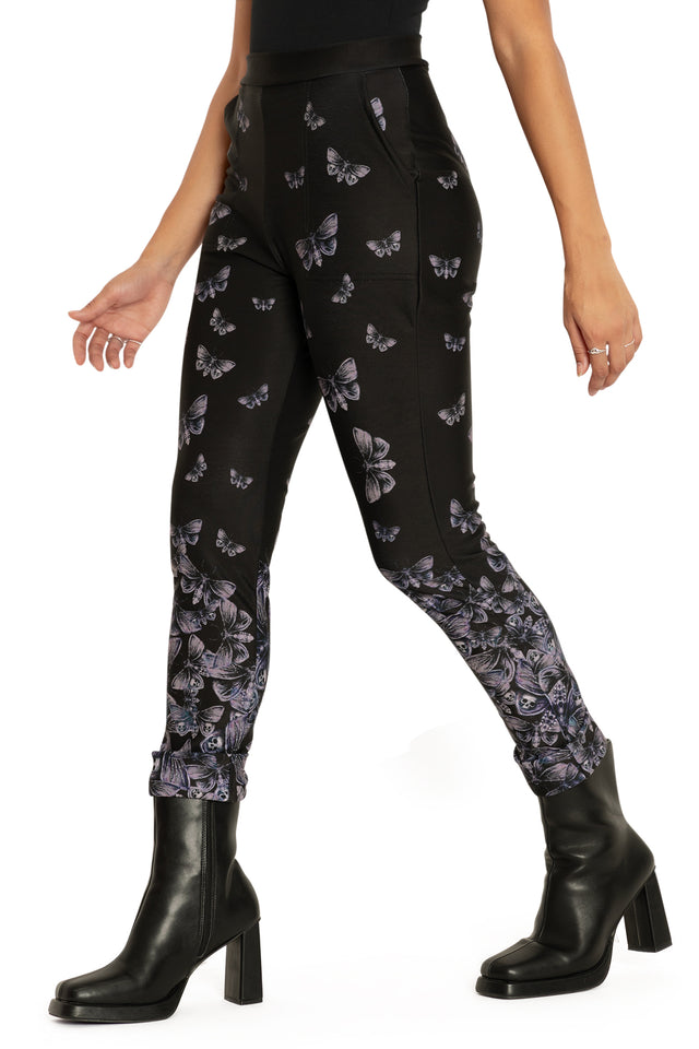 BlackMilk Clothing - Death's Head Hawkmoth Cuffed Pants