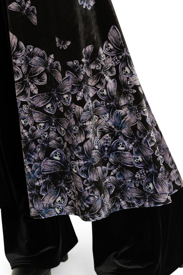 Death's Head Hawkmoth Velvet Maxi Jacket