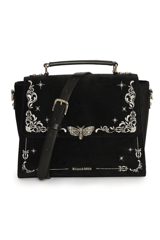 Death's Head Hawkmoth Velvet Handbag