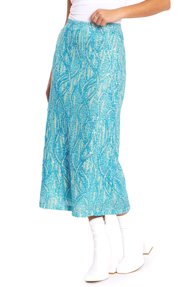 BlackMilk Clothing - Diamond Waves Sequin A Line Midaxi Skirt