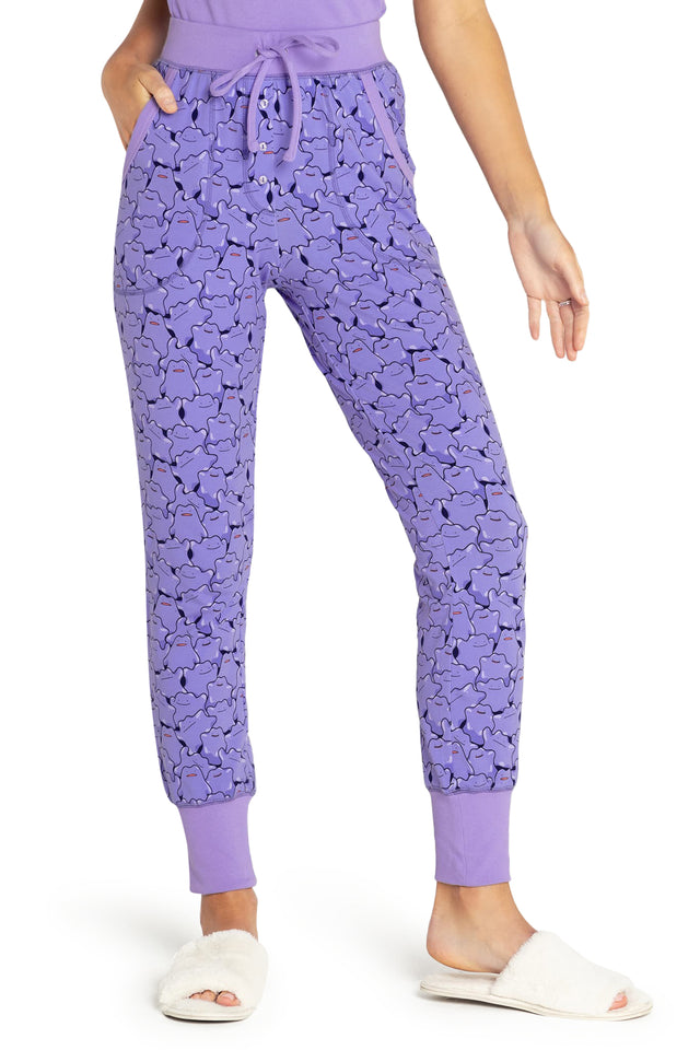 BlackMilk Clothing x Pokemon - Ditto Pile Comfy Pants - Pokémon Merchandise - Collaboration apparel - Licenced.
