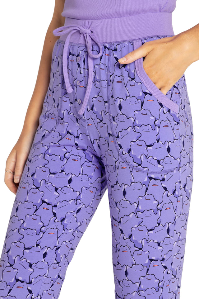BlackMilk Clothing x Pokemon - Ditto Pile Comfy Pants - Pokémon Merchandise - Collaboration apparel - Licenced.