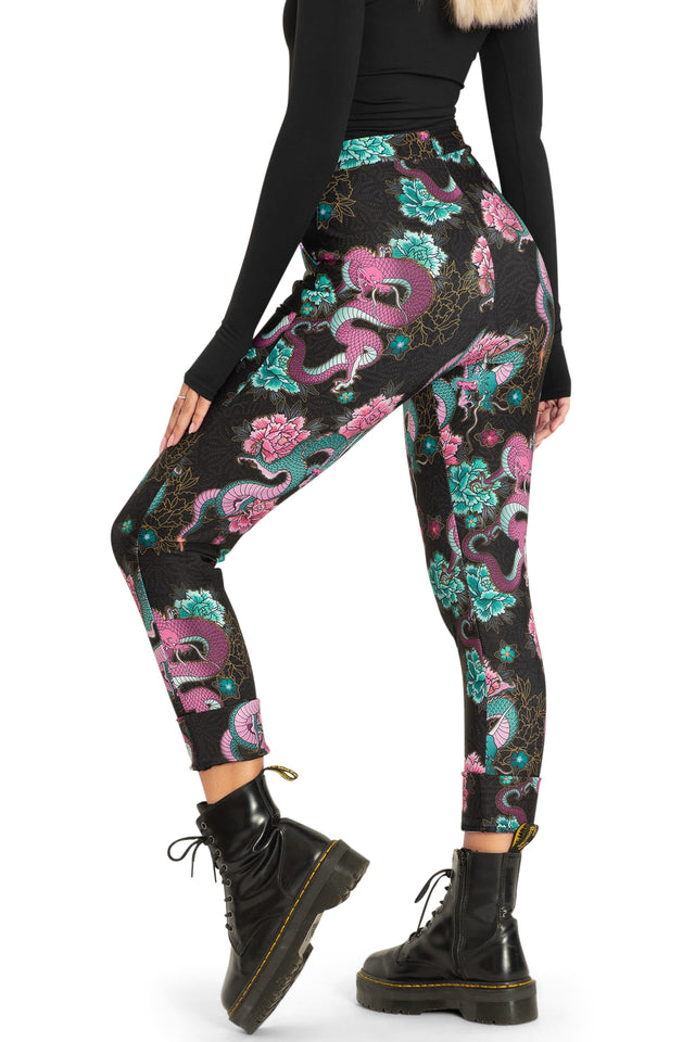 Dragon Bouquet Cuffed Pants side